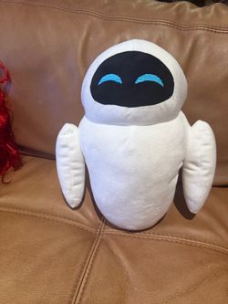 Disney Parks Wall-E Eve Eva Squinting Eyes Plush Robot White Stuffed Pixar 12"
