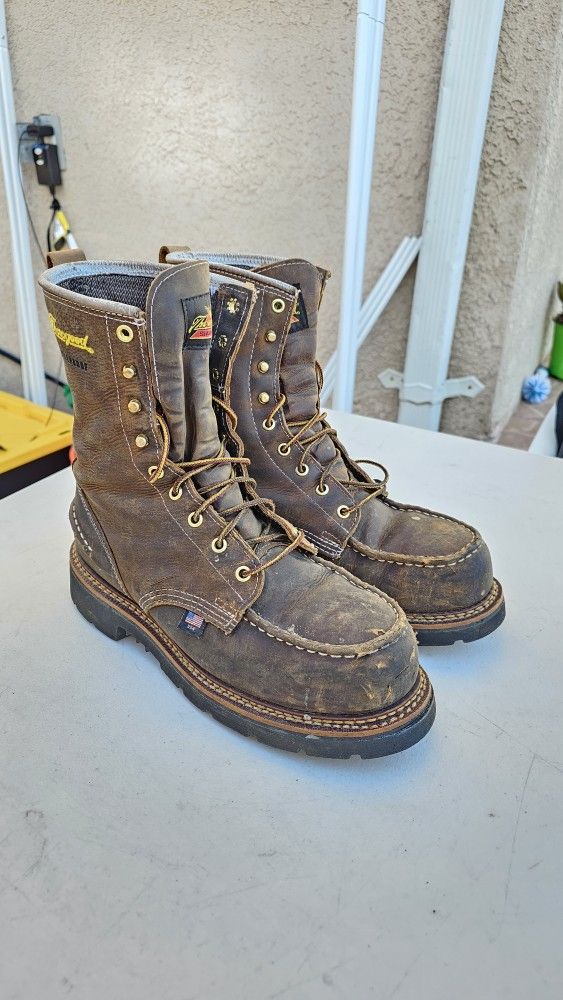 Mens Thorogood Work Boots Size 8 EE 