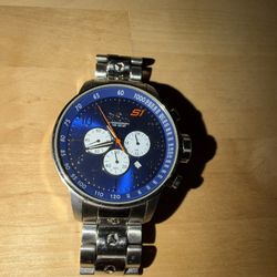 Blue Silver Watch 