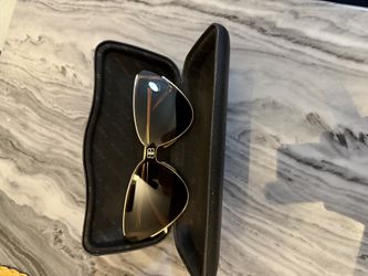 Balenciaga BB Logo Sunglasses Gold Frame w Case