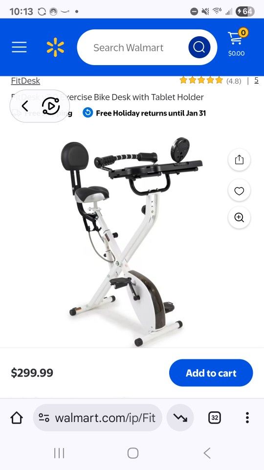 Fit Desk Exercise Bike