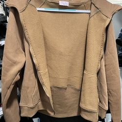 Pink Lily Cropped Zip Up Hoodie
