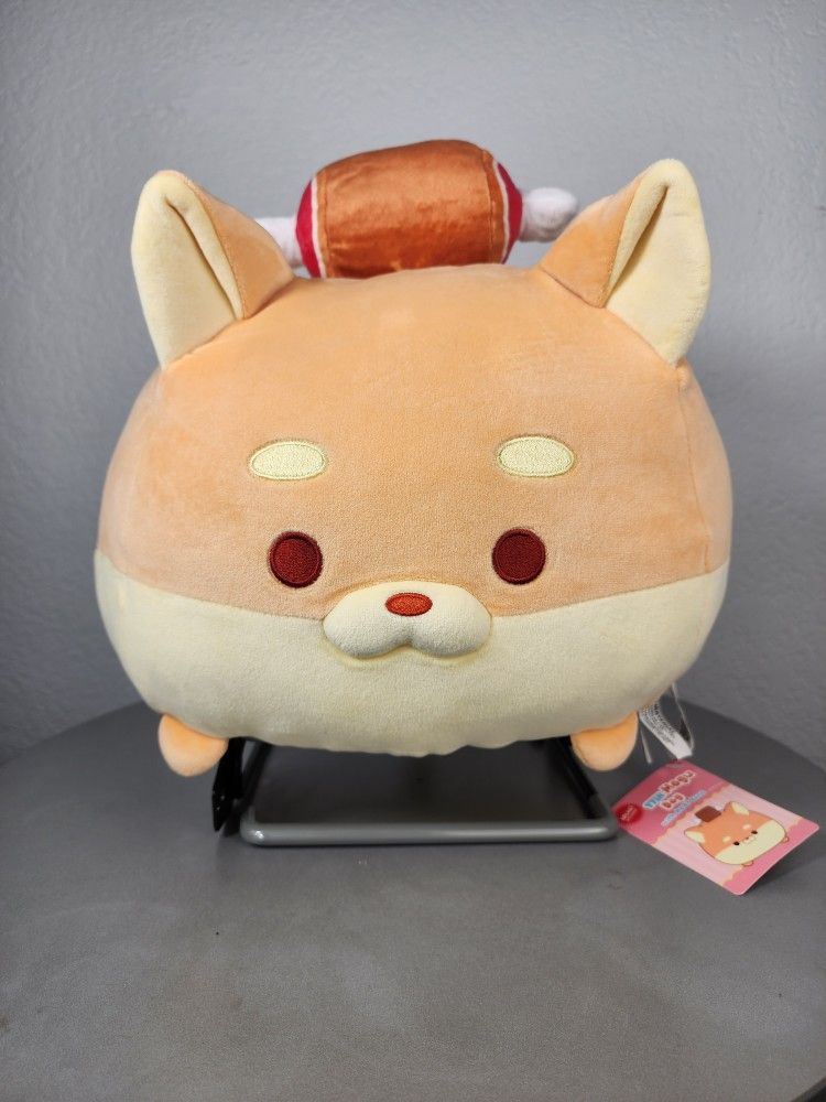 17" Mogu Round Shiba Dog With Meat Plush