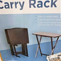 4 TV Trays & Carry Rack