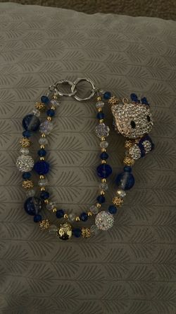 Hello Kitty Beaded Charm Bracelet or Lanyard