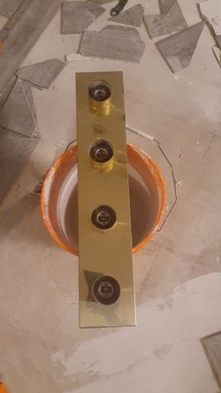 4 Light Bulb Gold Bar Vanity Light