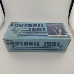 factory-sealed box of 1991 Fleer Football trading cards. 