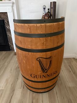 Guinness Branded Wooden Barrel Bar