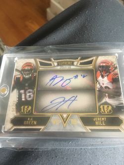 SUPREME DUAL AUTOGRAPHED A.J.GREEN & JEREMY HILL SSP