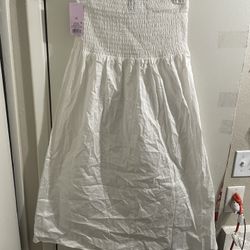 Wild Fable Women's Smocked Waist Maxi Skirt White Ladies Size XS NWT Style Cute