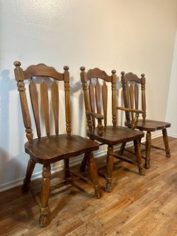 Wood dining chairs