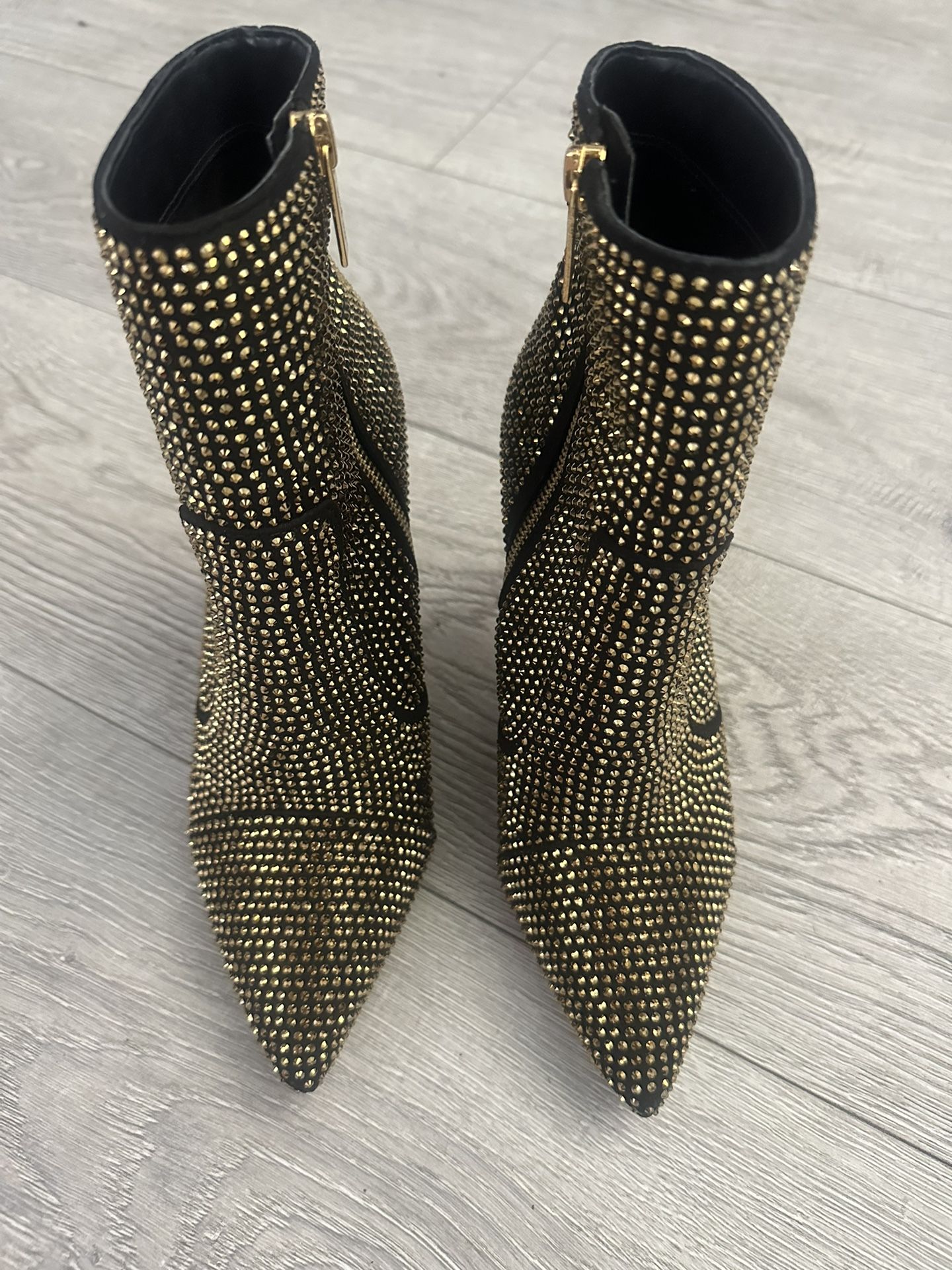 Michael Kors Gold Studded Boots 
