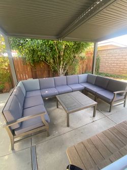Wayfair- Acacia Gray U Sectional Outdoors