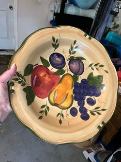 15” Home Trends Granada Earthenware Serving Bowl