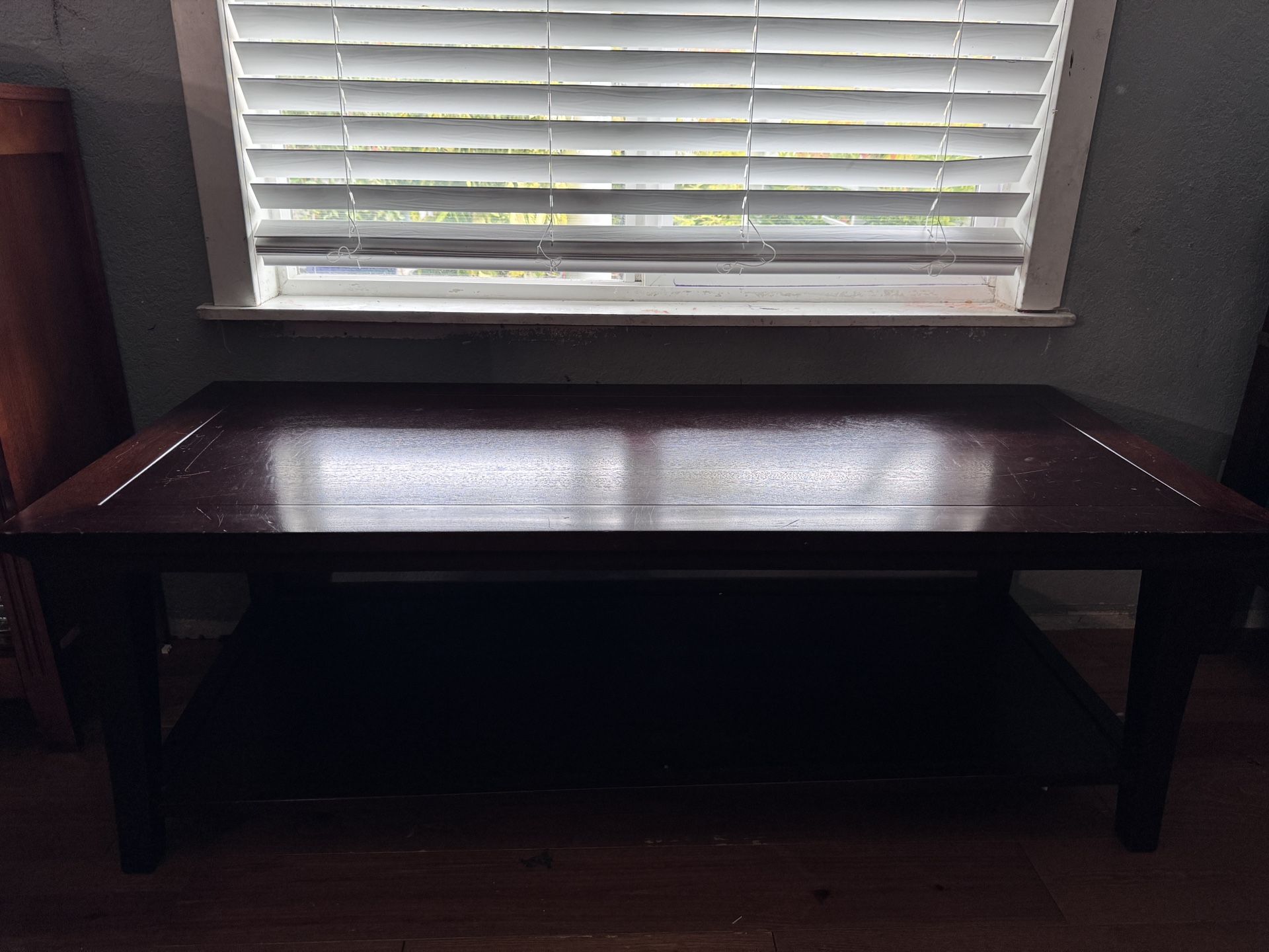 Solid wood coffee table