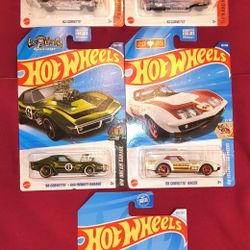 Hotwheels Chevy Corvette Toy Vehicle Bundle 