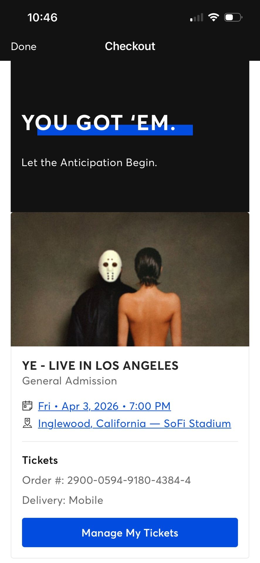 Kanye West LA Show Tickets