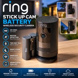 Ring Stick Up Cam Battery – Wireless Security Camera + Battery
