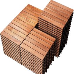 Wood Tile Flooring New In Box 10 Sq.f Per Box $35.99 Easy Connection Snap And Done 