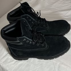 Timberland Ortholite Women’s Size 8.5 Black Waterproof Suede Boots Winter 