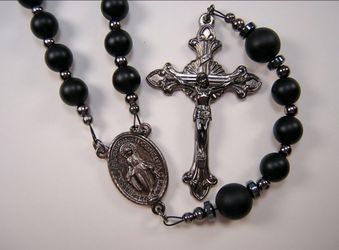 Mens black onyx rosary