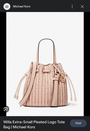 Willa Extra-Small Pleated Logo Tote Bag – Michael Kors Pre-Loved