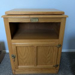 Vintage White Clad Oak TV Stand