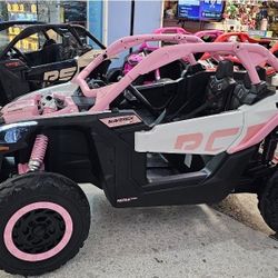 Jeep Clash Buggy Canam Minicanam army jeeps mercedes McLaren motorcycle utv CELL(951) 24l 6245 
FREE SPEAKER $100 value AND FREE CONSTRUCTION TOY CAR 