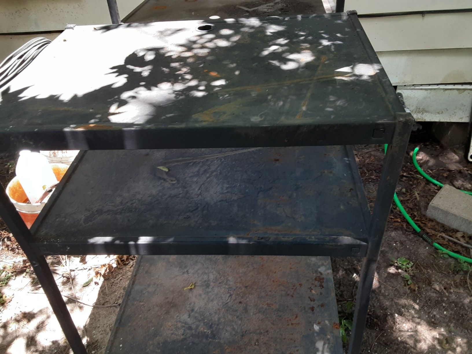 Metal Rolling Cart with Electrical Strip