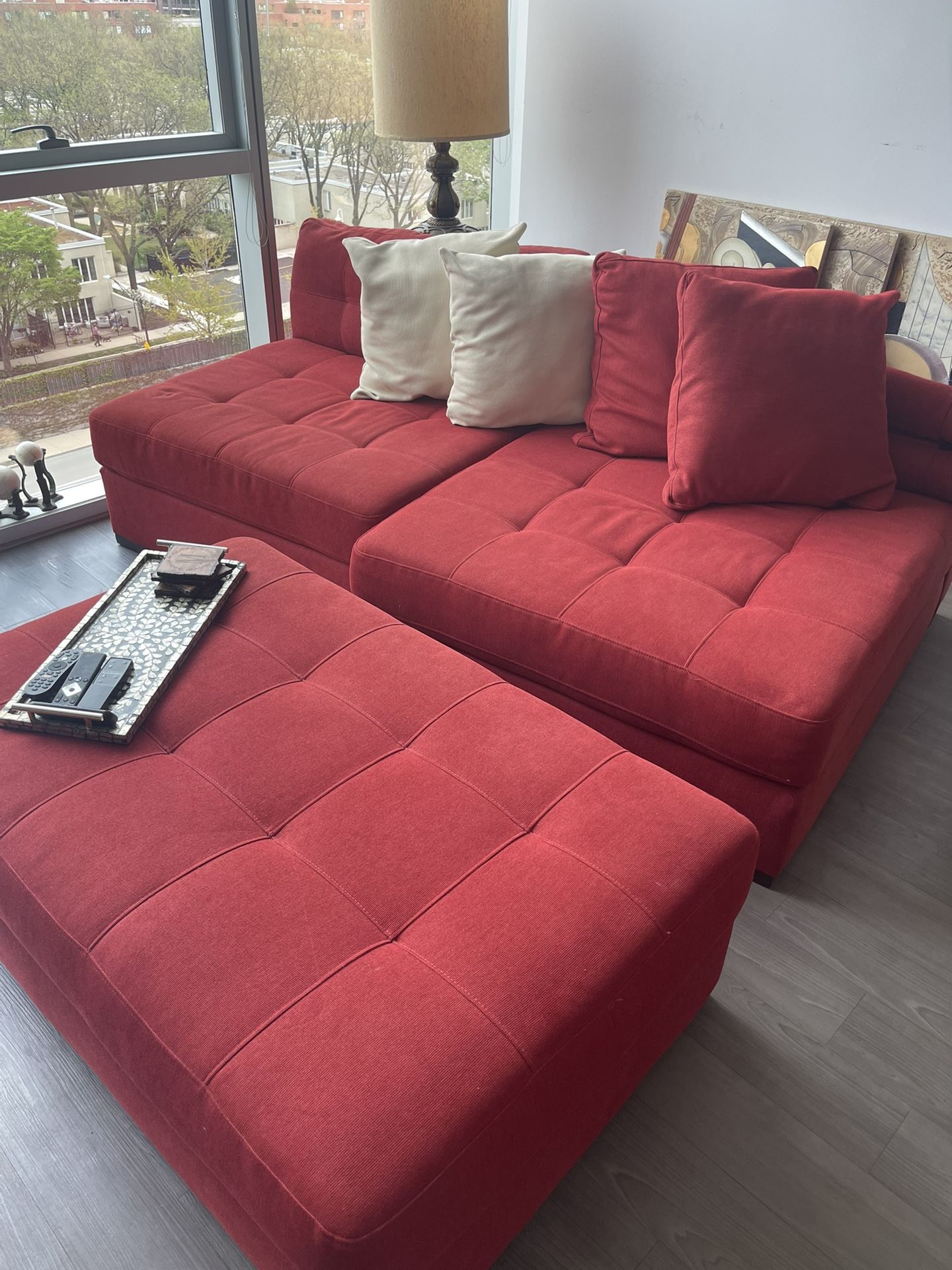 Beautiful Like New Couch And Ottoman No Marks No Smell. You Will LOVE IT!