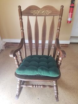Dark Pine Solid Wood Rocking Chair