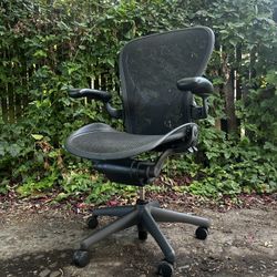 Herman Miller Aeron Mesh Office Desk Chair Large Size C w/Adjustable Lumbar