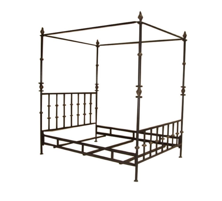 Kreiss Scirocco Wrought Iron Canopy King Bed Frame