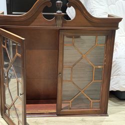 Antique Wall Cabinet/ Dish Shel/ Decor 