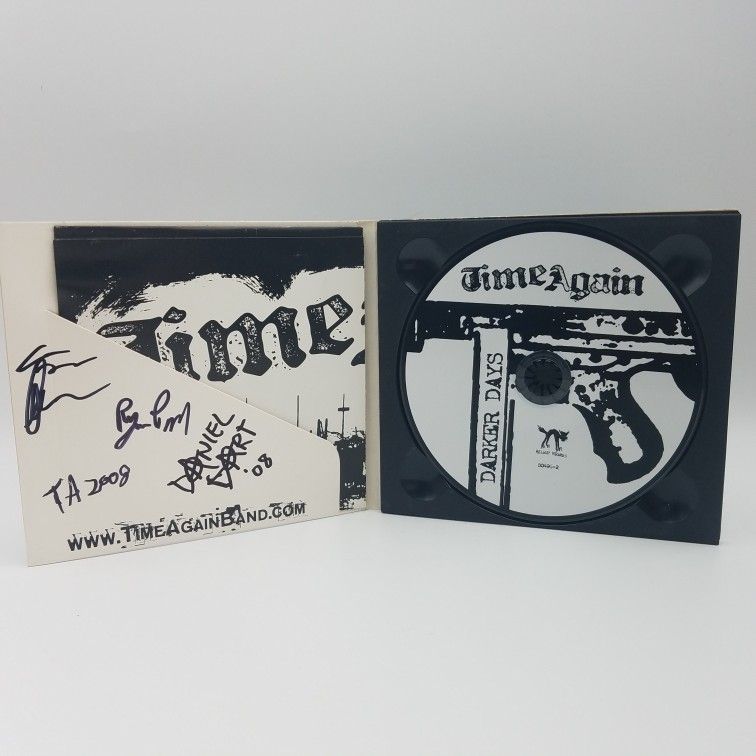 Time Again Darker Days Autographed CD 2008 Hellcat Records Hollywood Punk