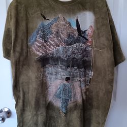 Mountain Soldier Goes Home Tye Dye Tshirt Size Xl