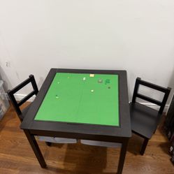 Kids Play Table And 2 Chairs