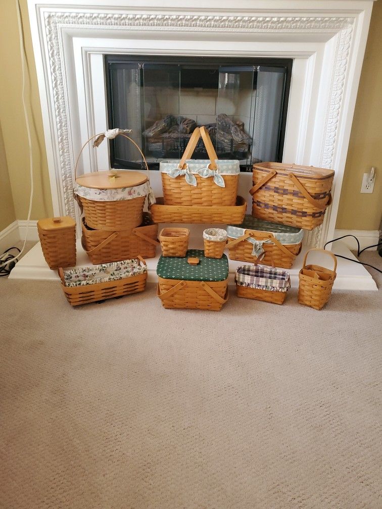 Longaberger Hand Crafted Basket Collection