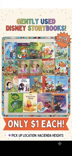 Used Disney children picture Books for $1.00