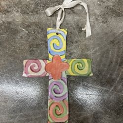 handpainted porcelain cross