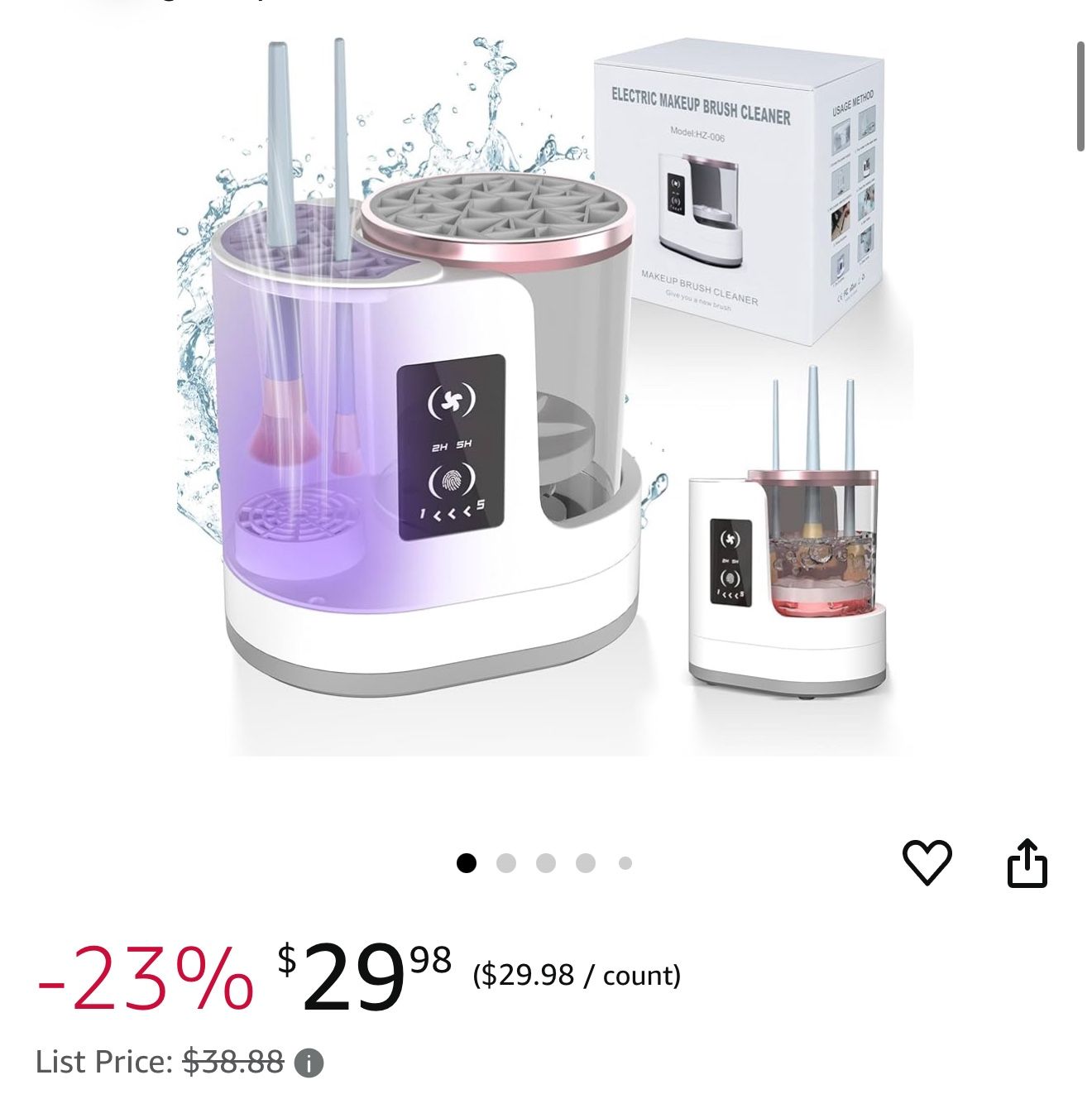3 IN 1 Electric Makeup Brush Cleaner Machine With Makeup Brush Dryer-Holder