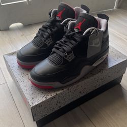 Air Jordan 4 Bred Reimagined  Sz 9.5m 