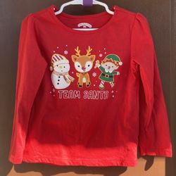 Christmas Long Sleeves Santa Claus Shirts 4T.