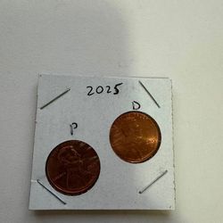 2025 P and D Penny ( Uncirculated)