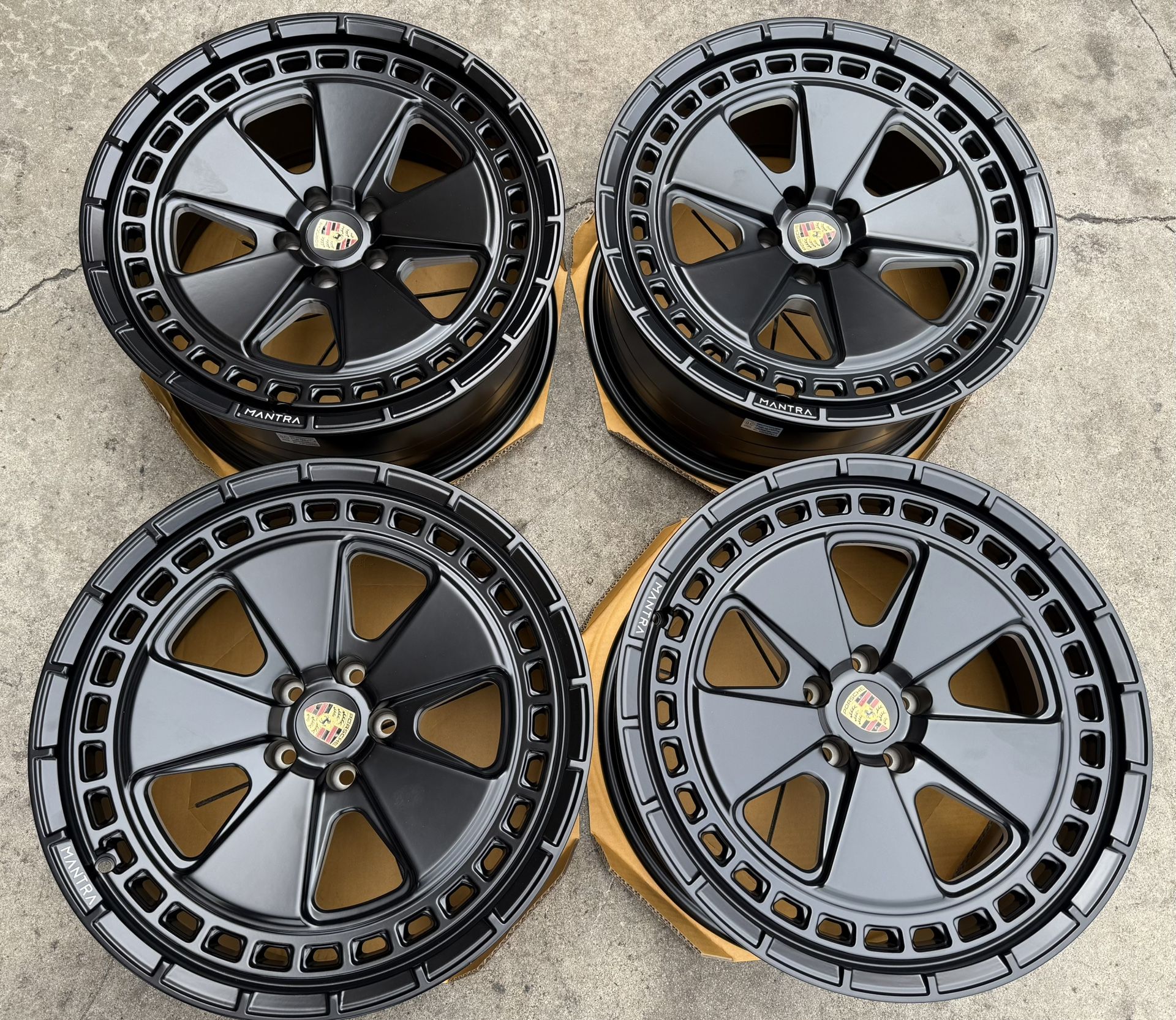 20” Satin Black Mantra Flow-Forged Wheels with Falken AT Tires fit Porsche Macan 