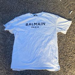 Plain white balmain tee 