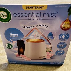 Air Wick Linen & Petals Essential Mist Starter Kit