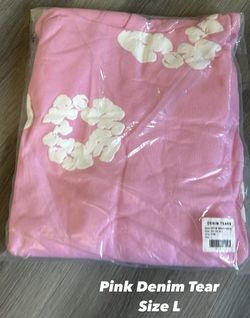 Pink Denim Tear Hoodie