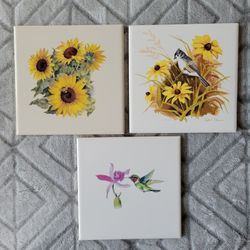 Vintage Ceramic Tile Trivets 6x6
