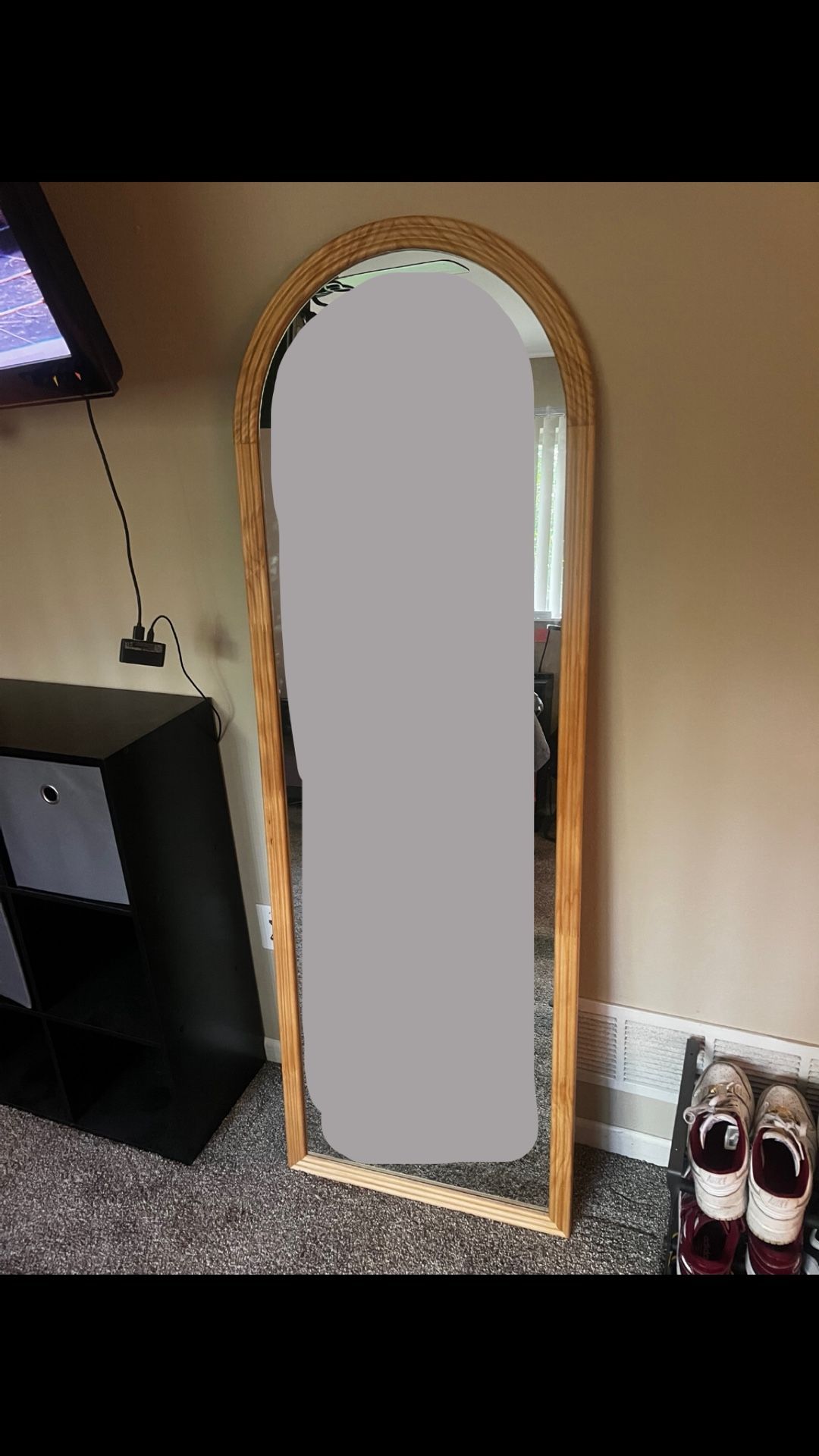 Wood Arched Mirror